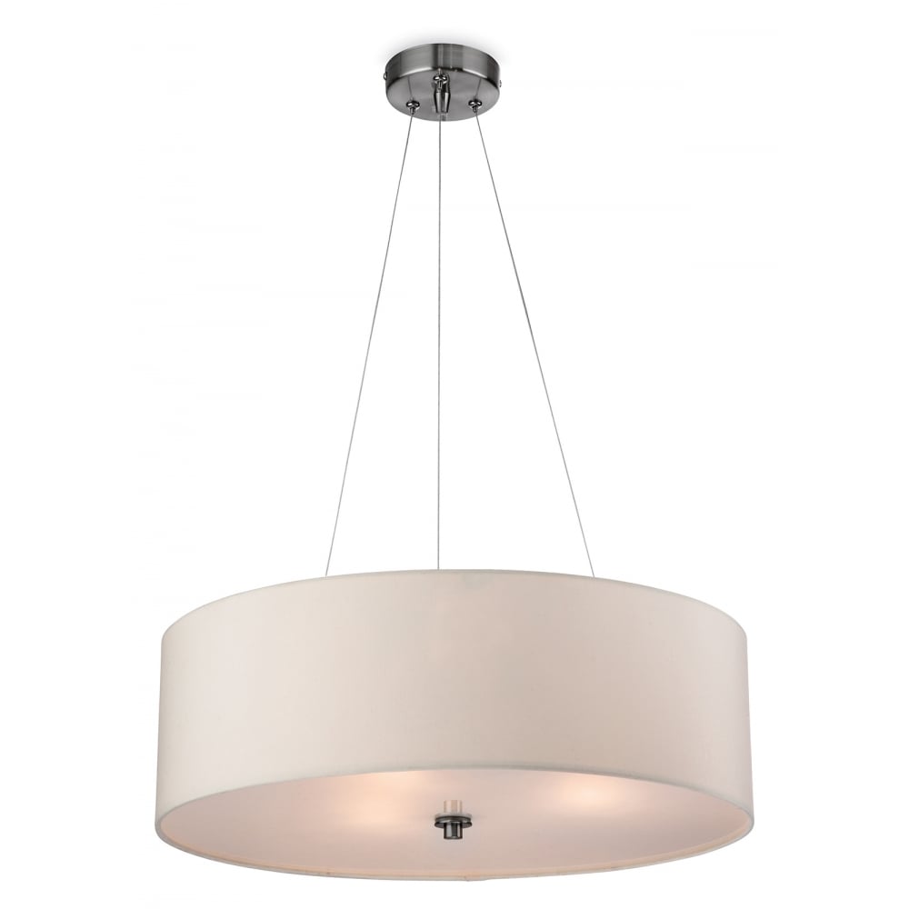 Cyclic Modern Cream Drum Shade Suspended Ceiling Light Fitting