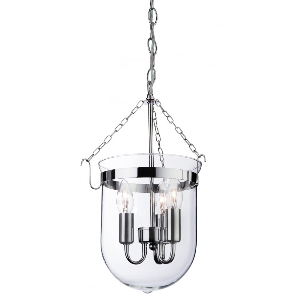 Flux Traditional American Polished Chrome Ceiling Lantern Light