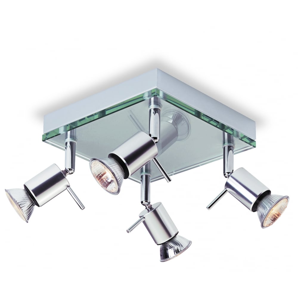 Fundament Modern Aluminium Flush Ceiling Light Square