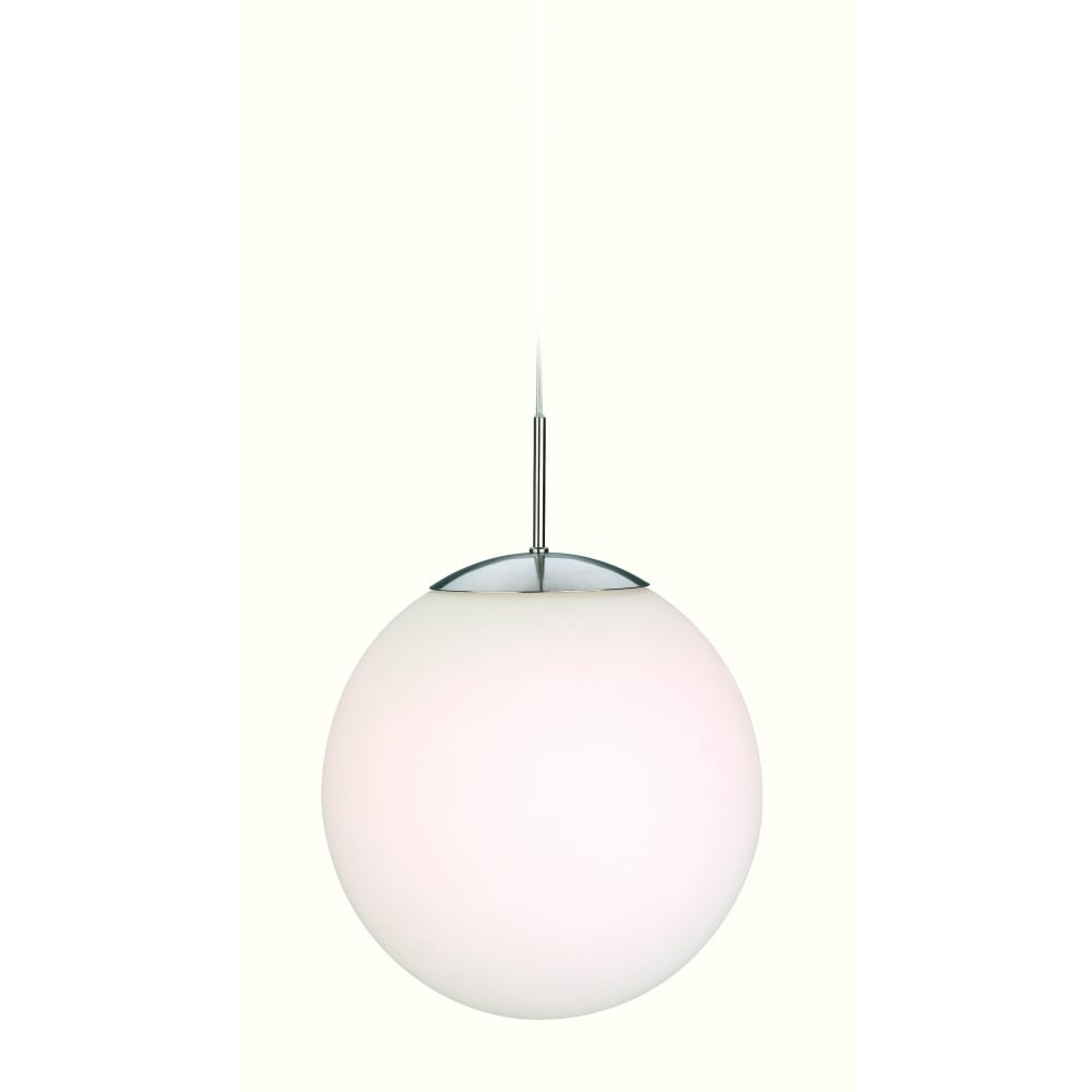 Orbital Modern Chrome Opal Glass Ceiling Light Pendant