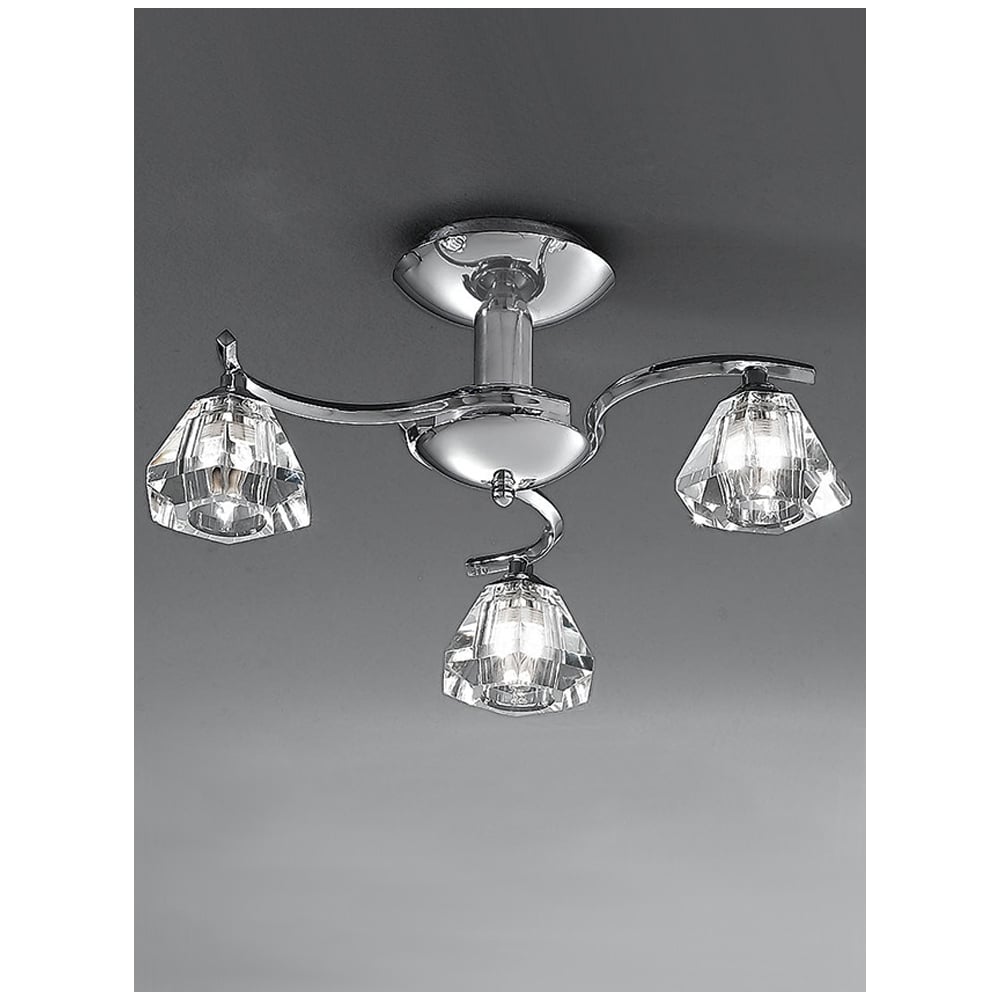 Core Chrome 3 Light Ceiling Fitting