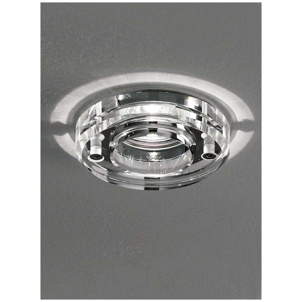 Prestine Chrome Finish with Crystal Bathroom Downlight