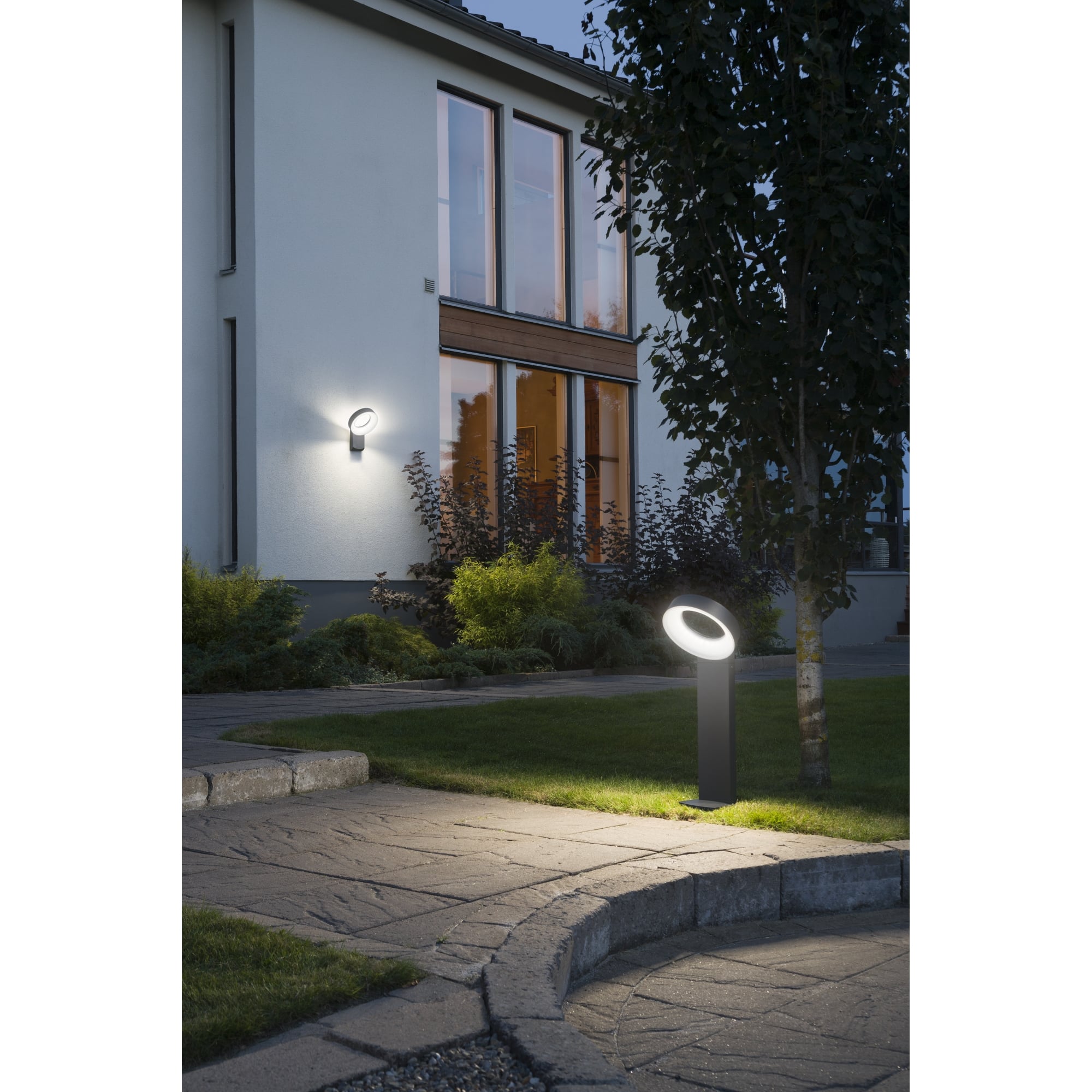 Asti Post Light Dark Grey LED