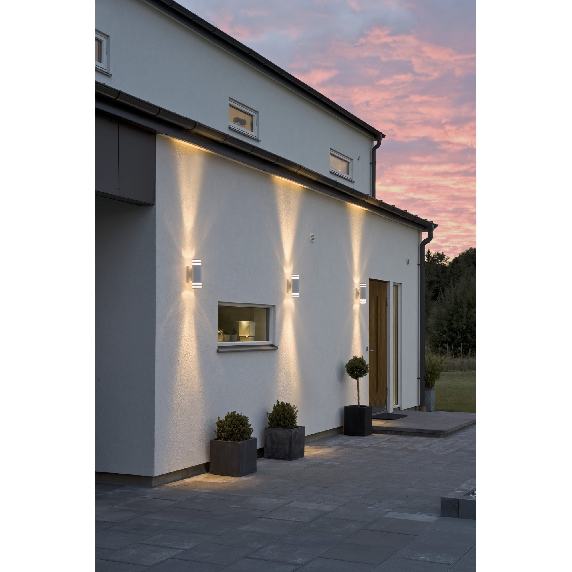 Modena Exterior Up Down GU10 Wall Light White