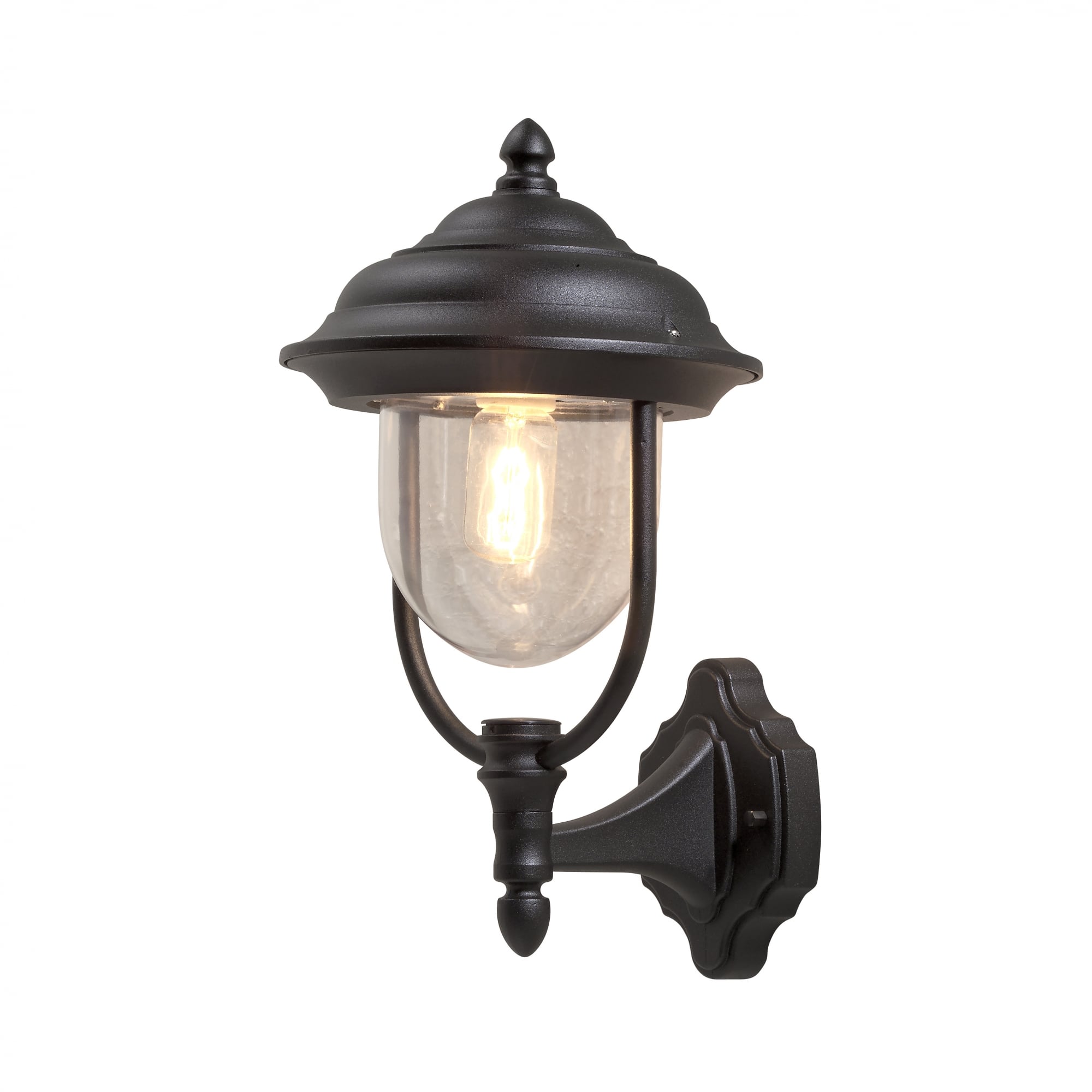 Parma Up Turned Wall Lantern Matt Black