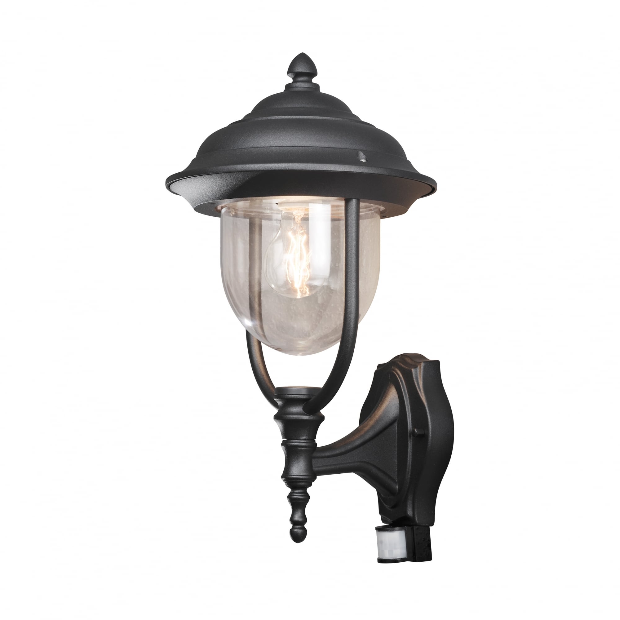 Parma Black Motion Sensor Exterior Wall Lantern