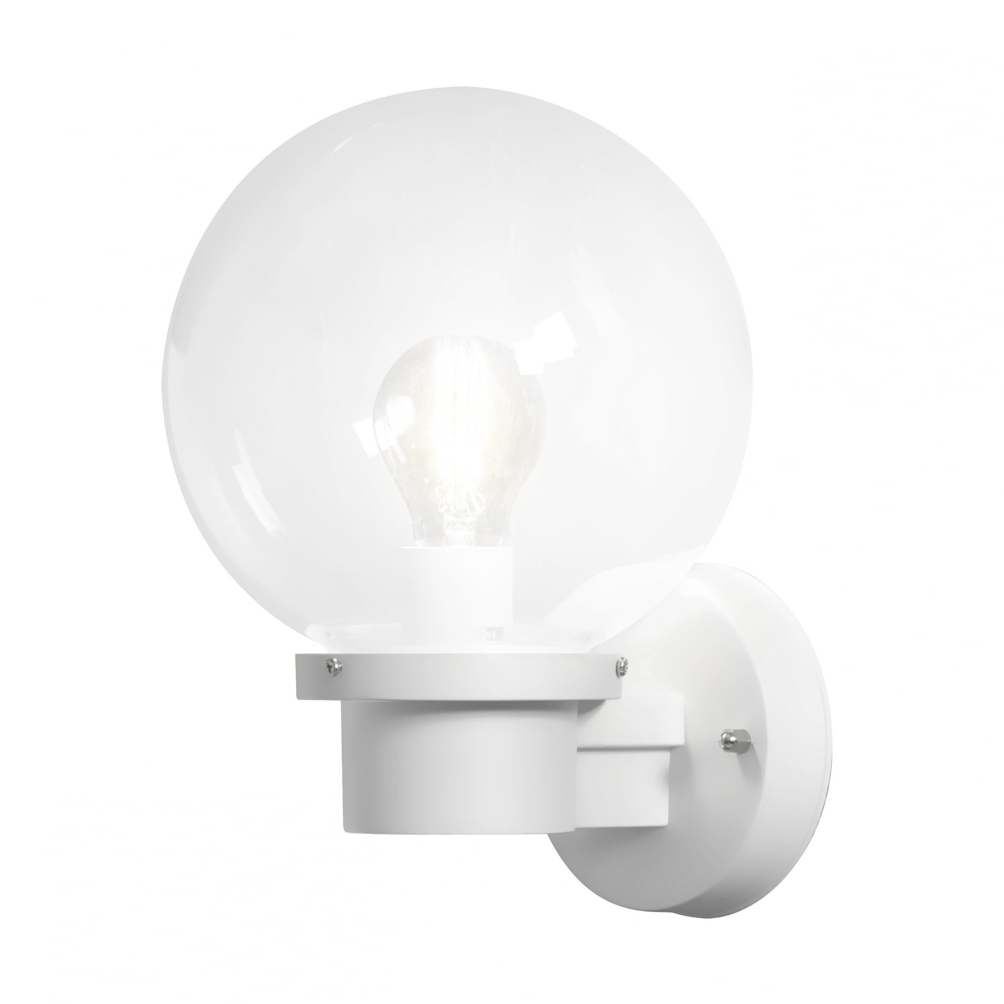 Nemi White Wall Light with Dusk to Dawn Sensor