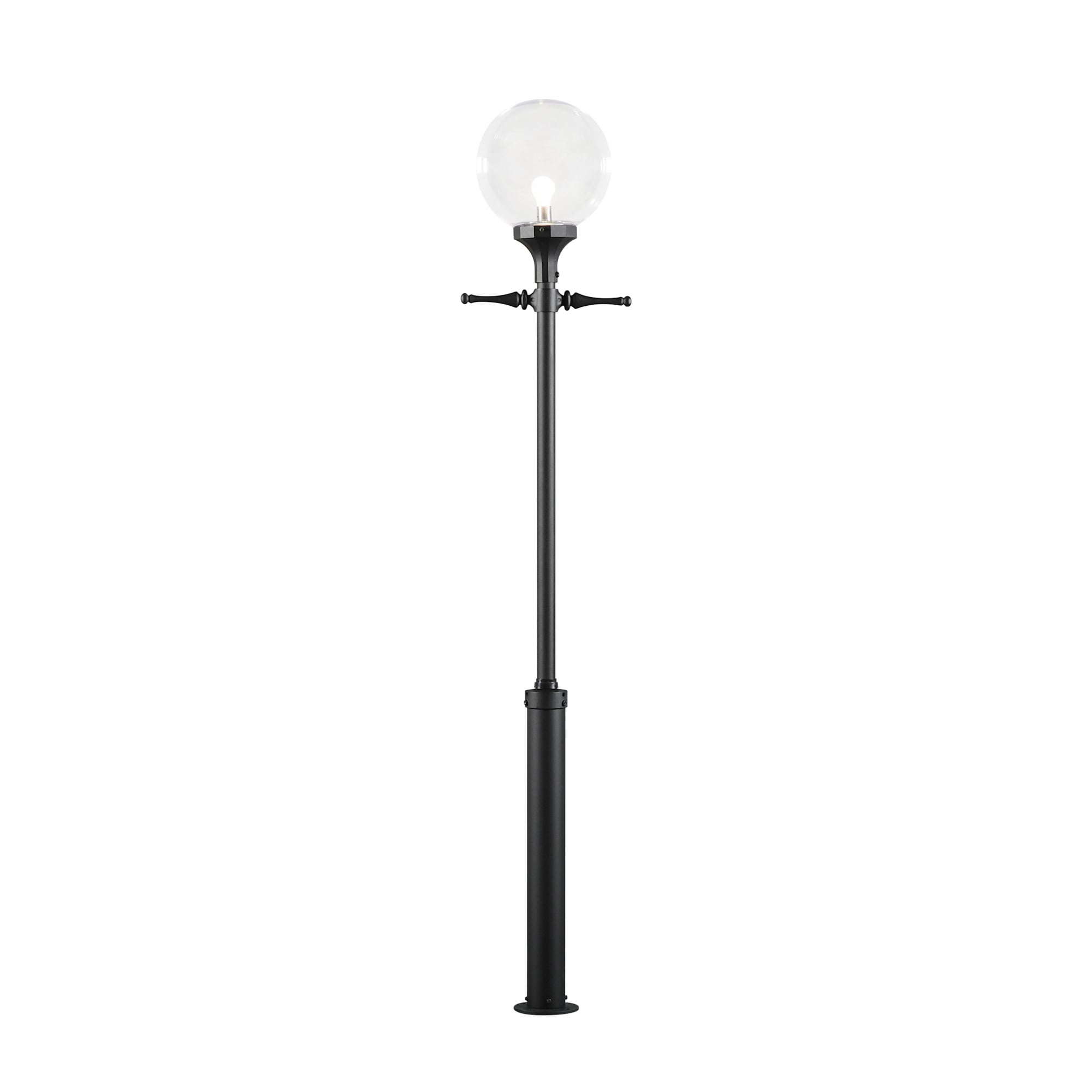 Orion Drive Entrance Post Light with Clear Globe Shade