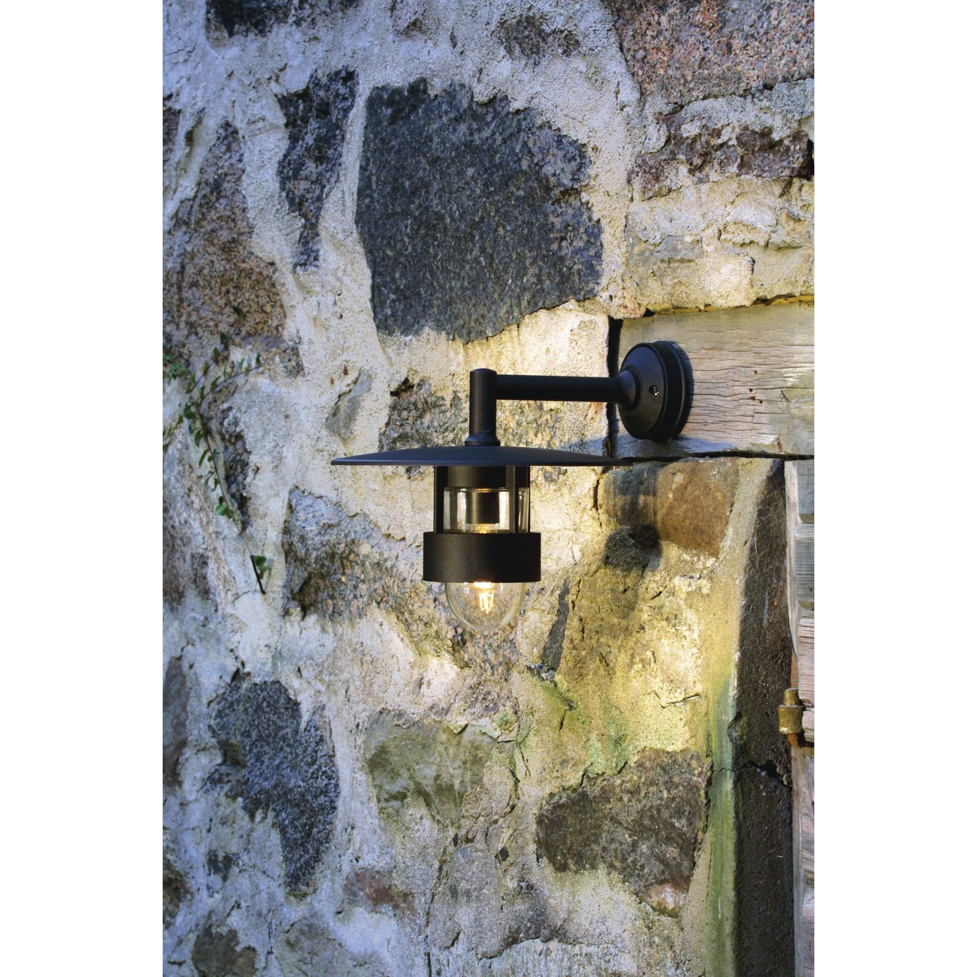 Freja Outdoor Matt Black Wall Light