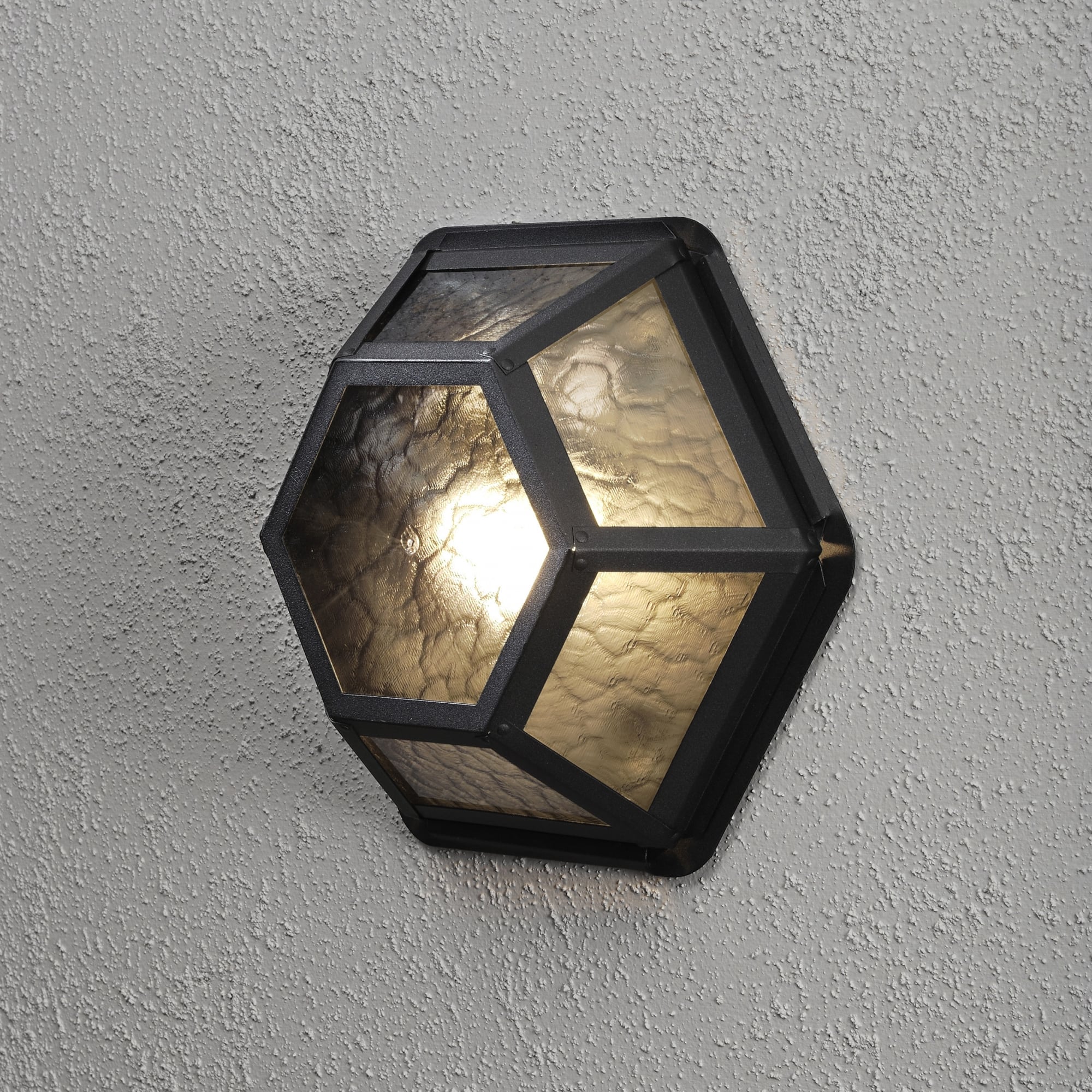 Castor Black Ceiling / Wall Flush Porch Light