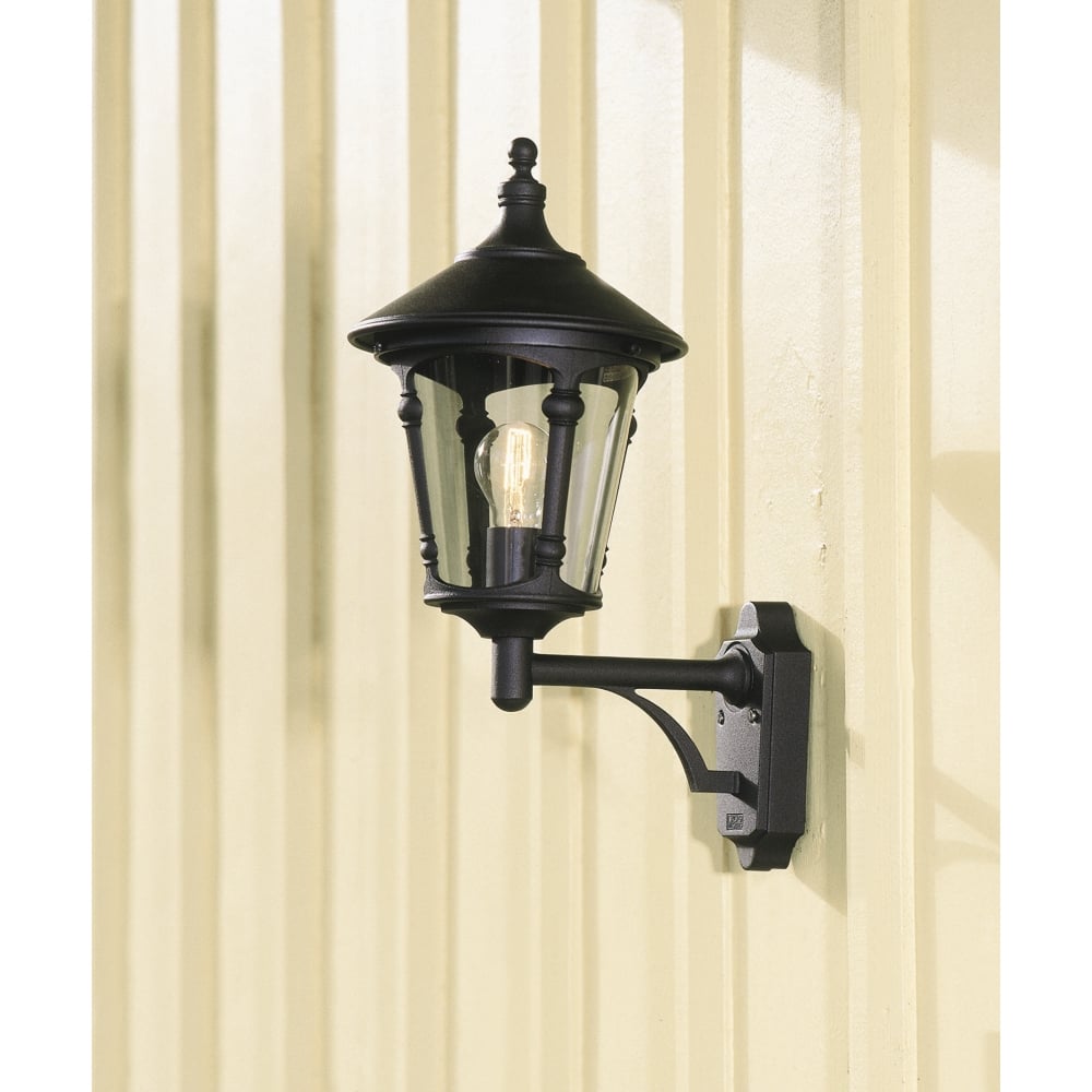 Virgo Matt Black Up Wall Light