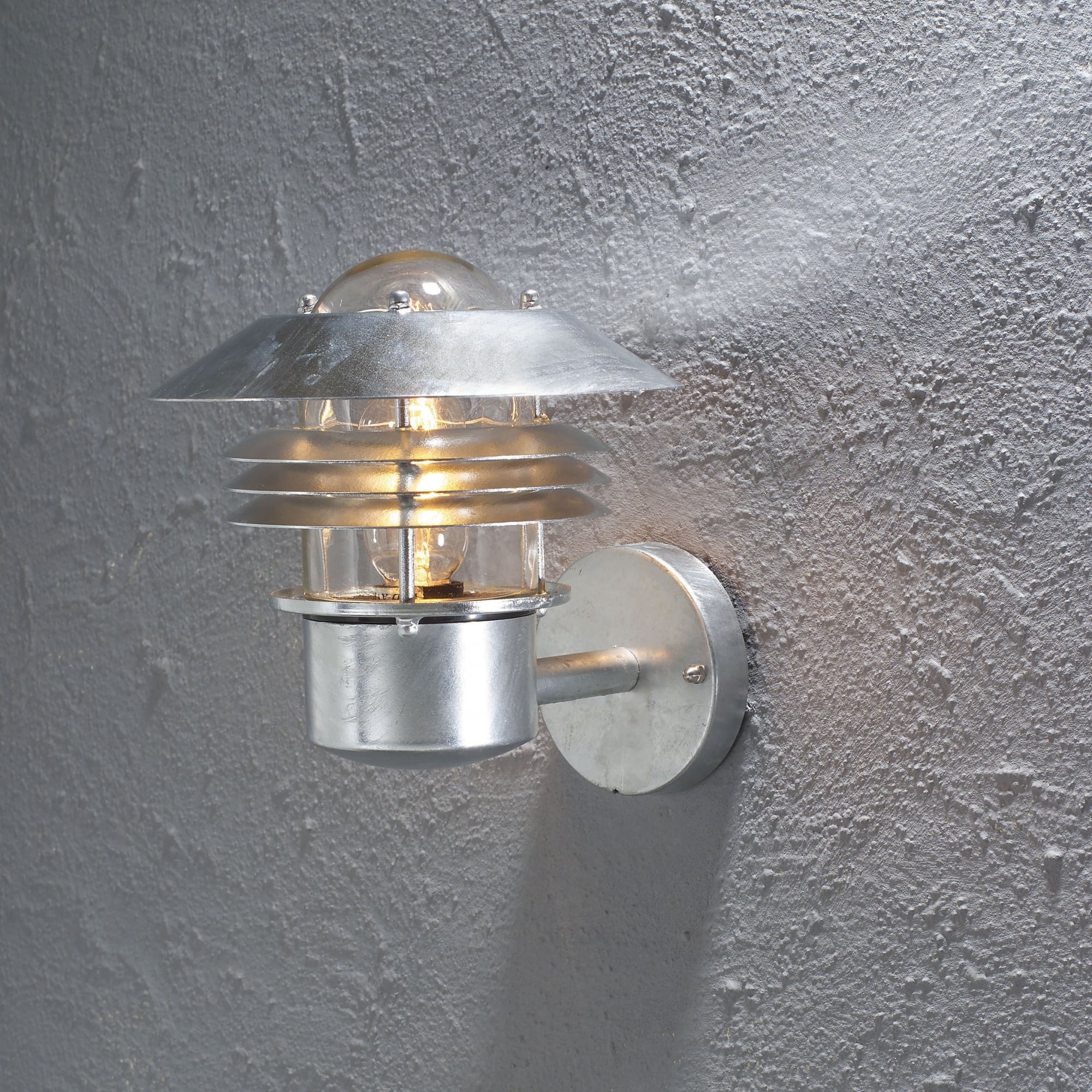 Modena Galv Up Wall Light