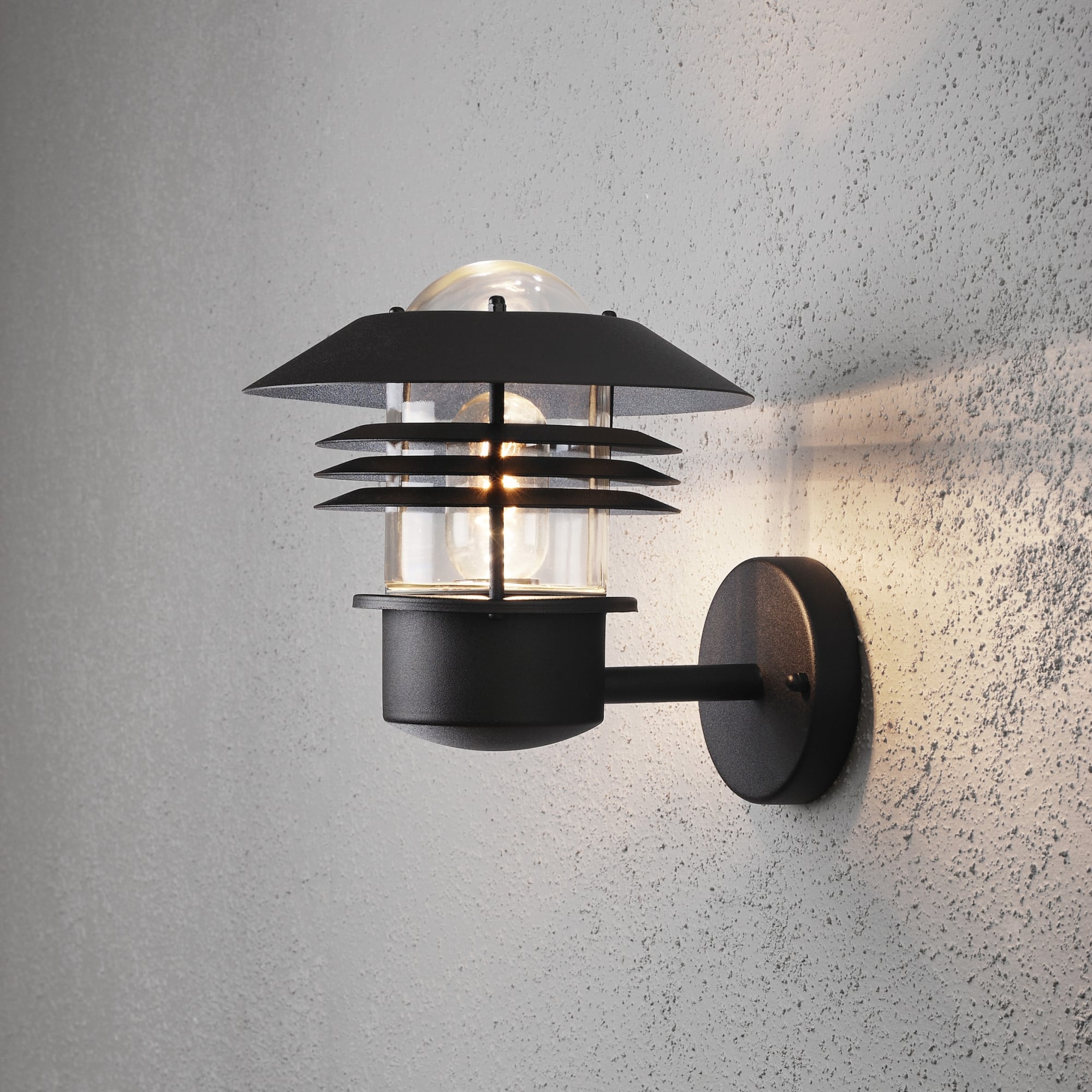 Modena Black Up Wall Light