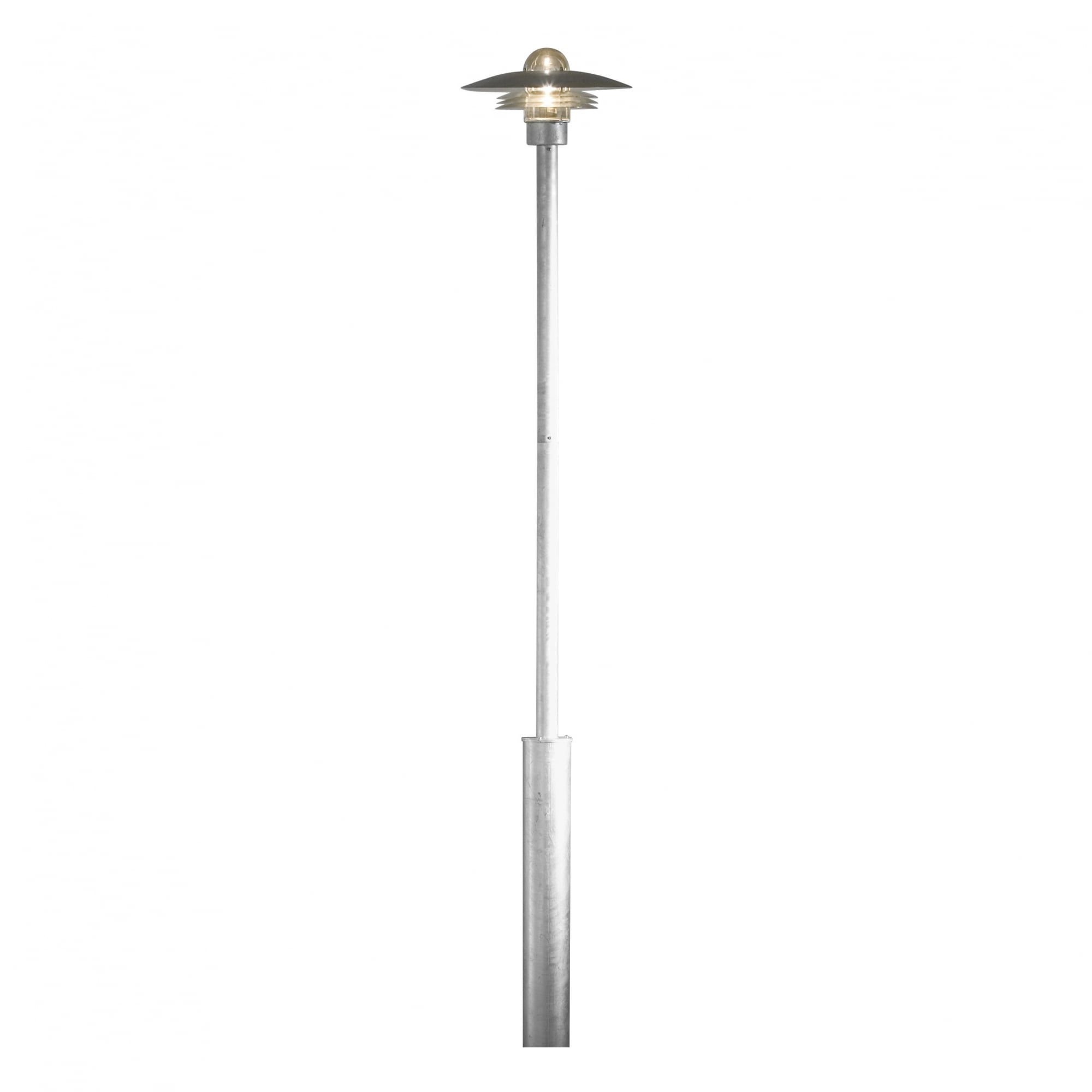 Modena Galvanized Steel Tall Driveway Lantern Post