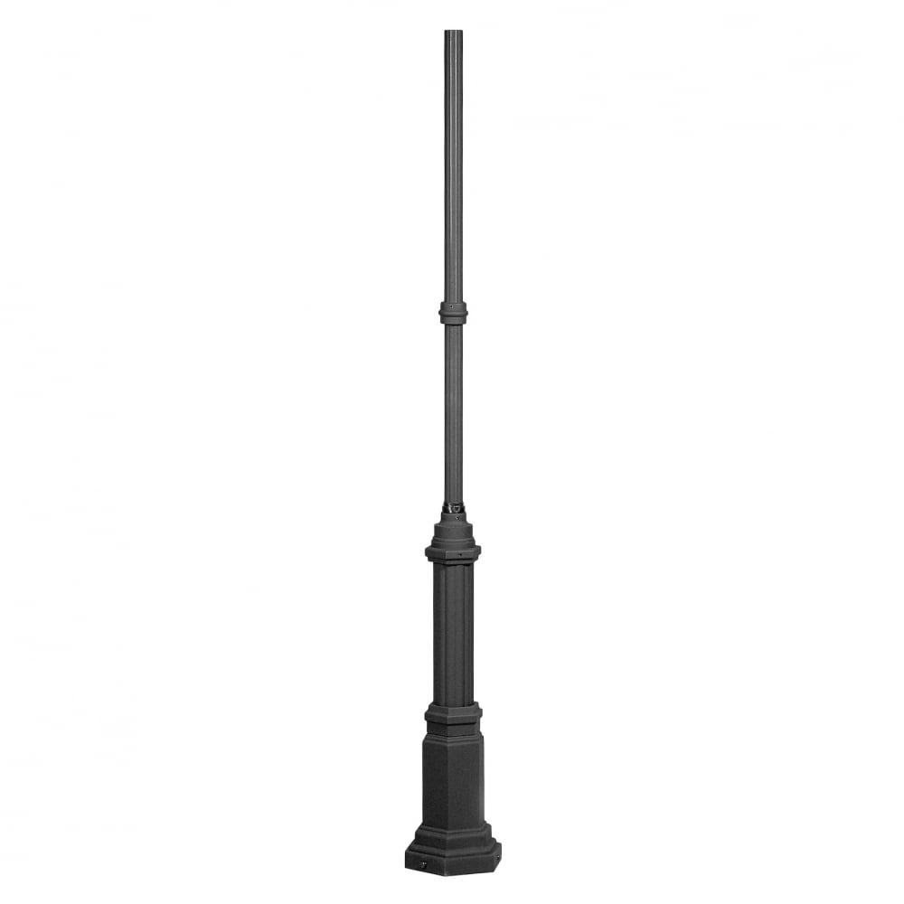 Hercules Matt Black Lantern Light Post Column, 2130cm