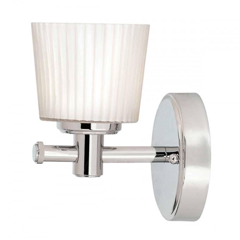 Bathroom Binstead Single 1 Bulb Wall Light, Polished Chrome