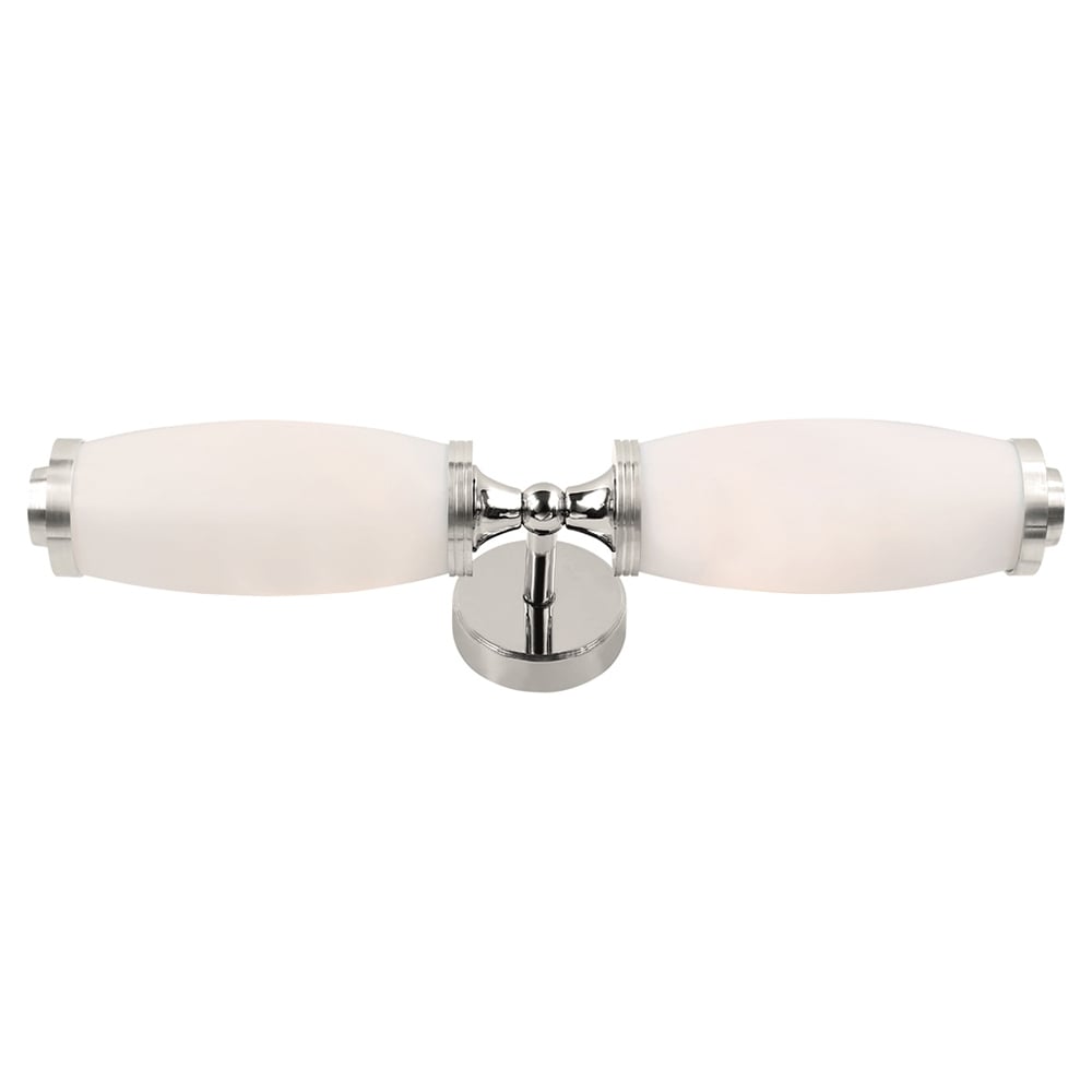 Bathroom Eliot Twin Wall Light Polished Nickel