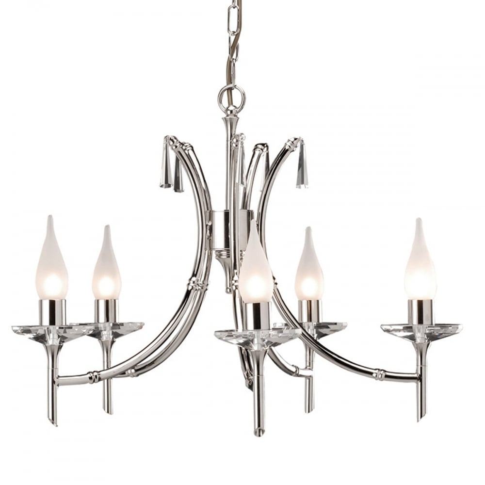 Brightwell Modern Candle Style 5 Light Chandelier