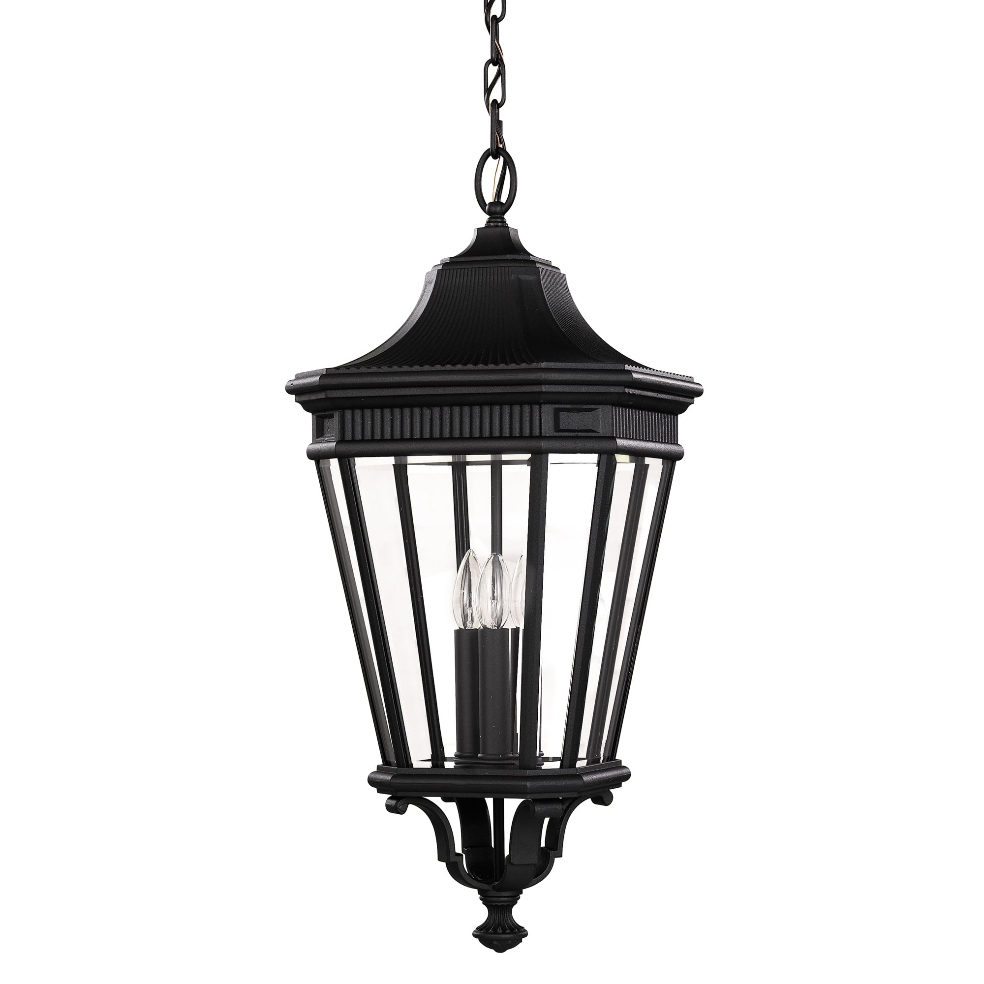 Victorian Style External Large Porch Hanging Black Lantern