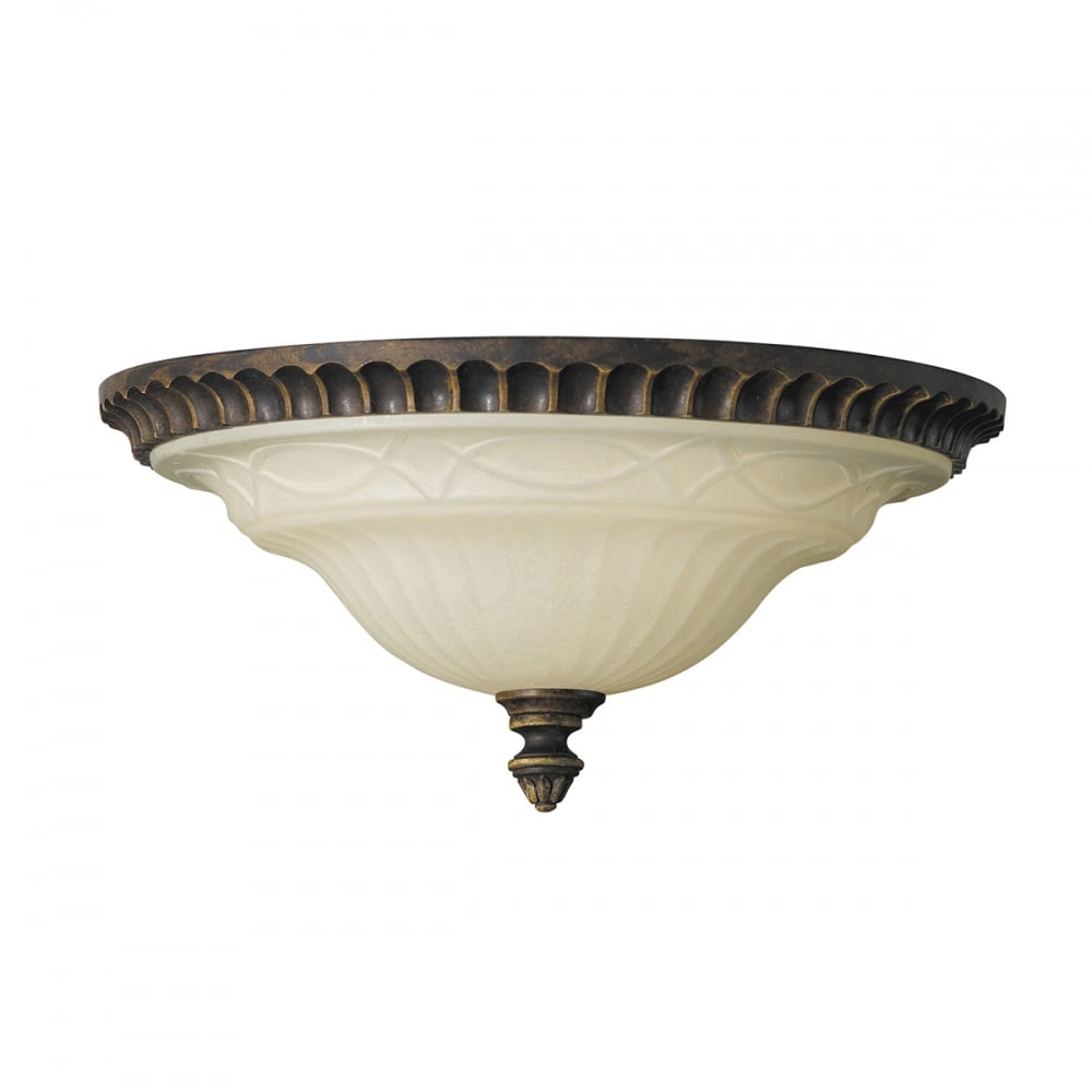 Georgian Flush Scavo Glass Ceiling Light