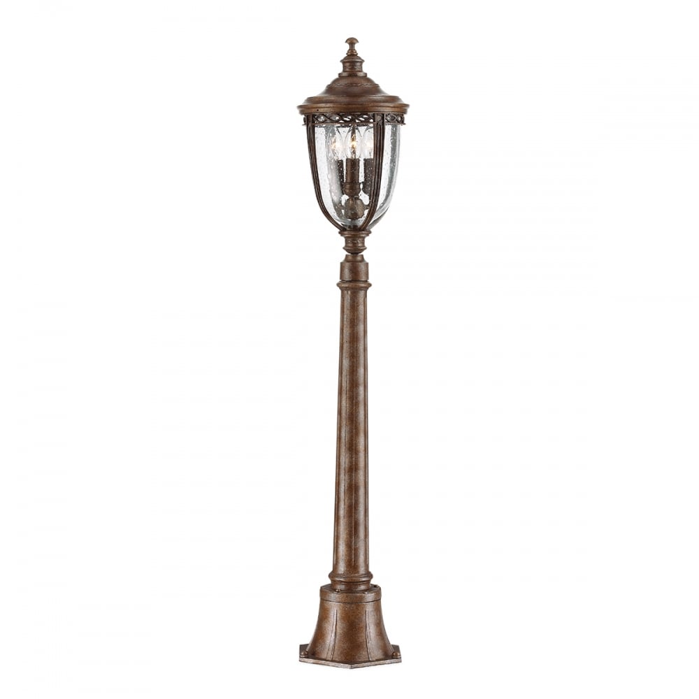 Medium Victorian Aged Bronze Pathway Post Lantern Light