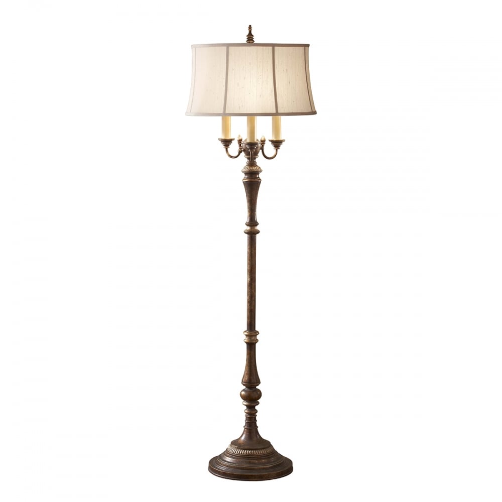 Cambridge Traditional Bronze 4 Bulb Floor Lamp & Shade