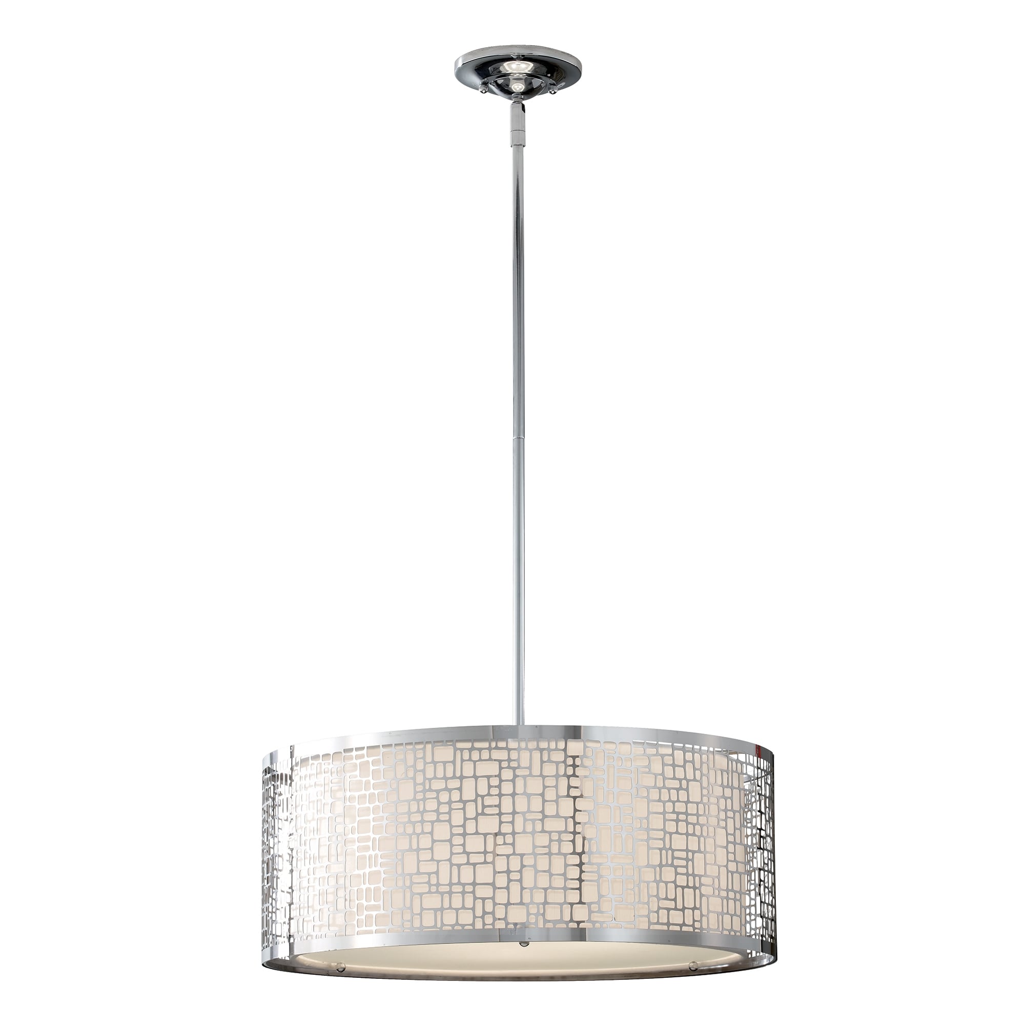 Patterned Deco Ceiling Drum Pendant Shade Light