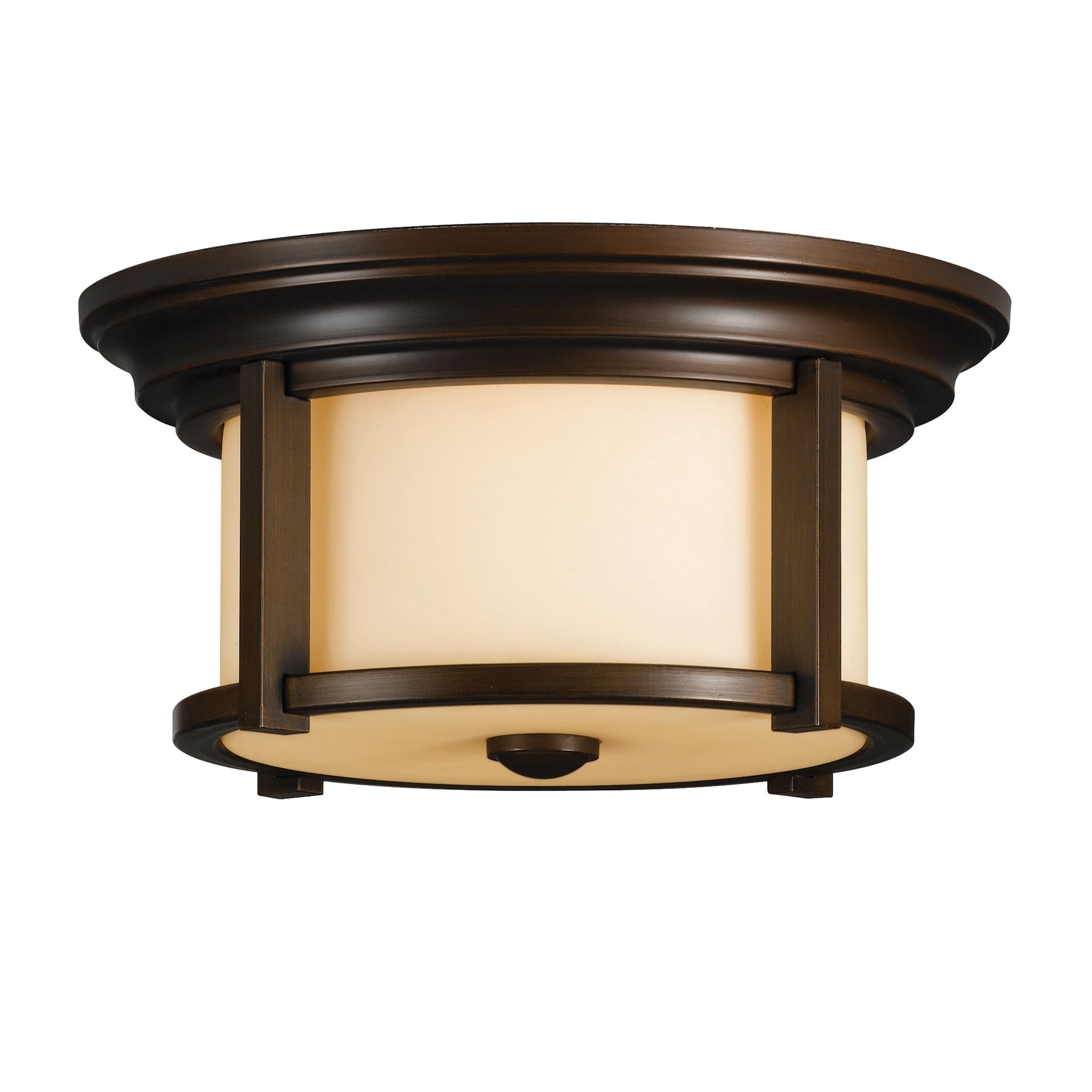 Dark Oxide Bronze Ceiling Light with Scavo Style Glass Shade