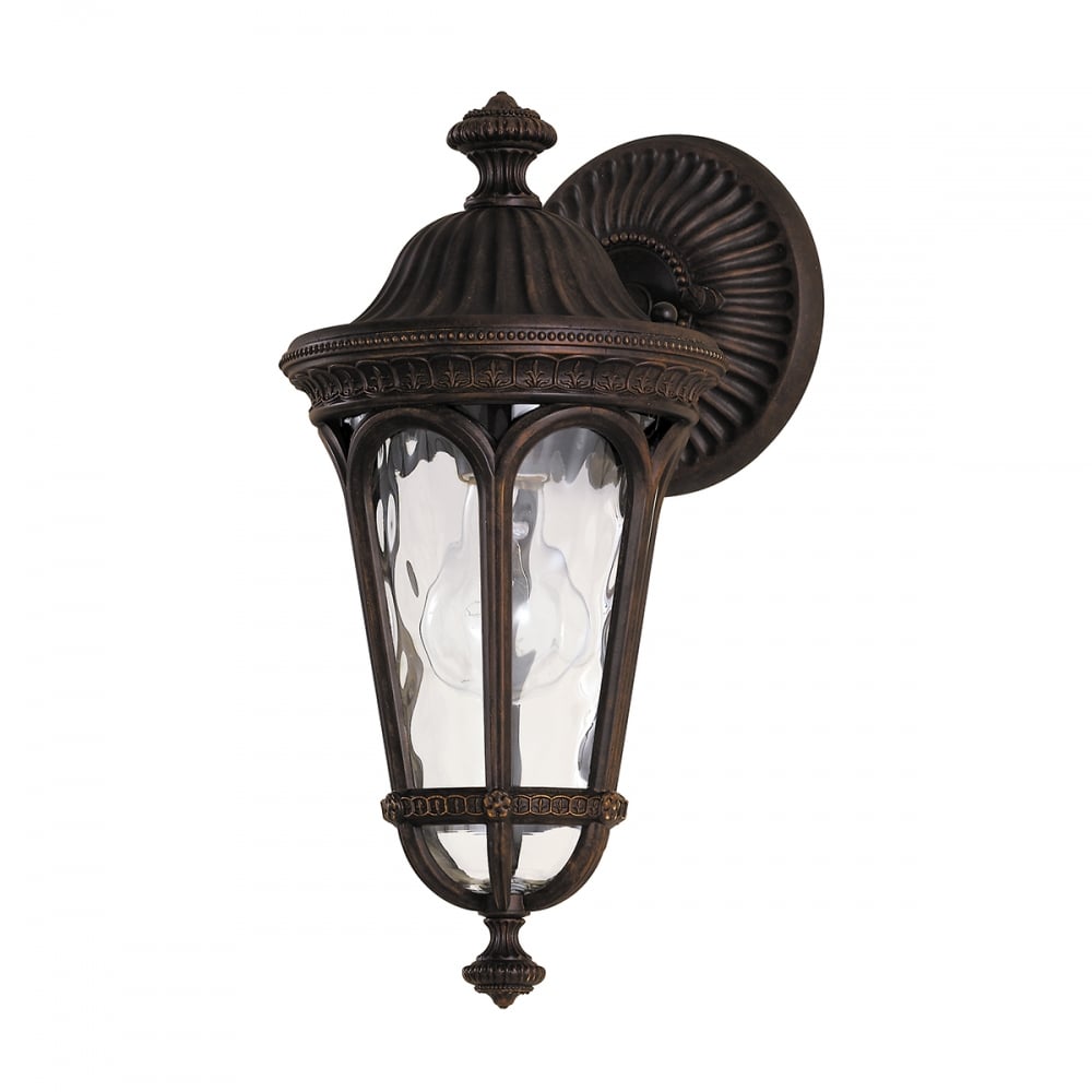 Single Bulb Porch Wall Light Fixture Walnut Brown Finish