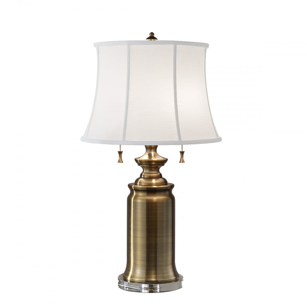 Spun Bali Brass Lamp Base Urn with Pull Cord Switches