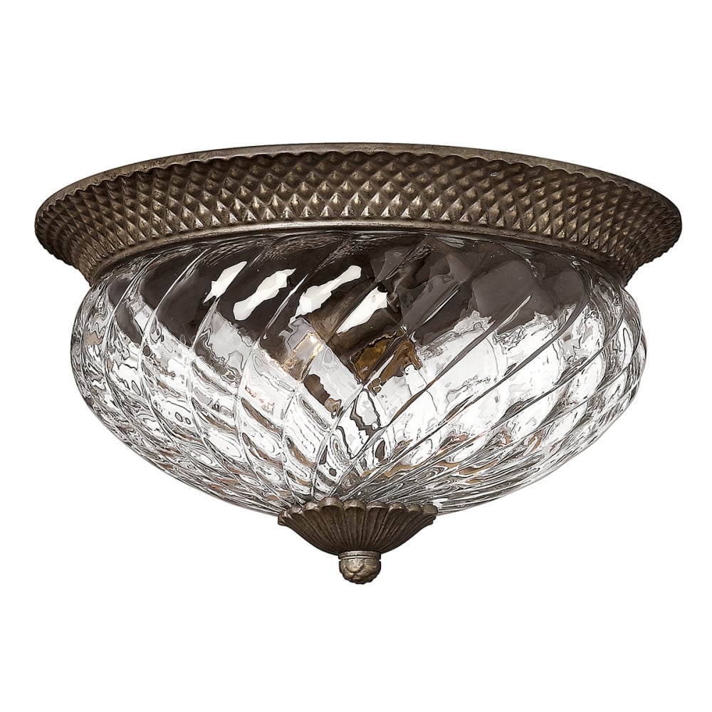 Plantation 3 Light Large Flush Pearl Bronze