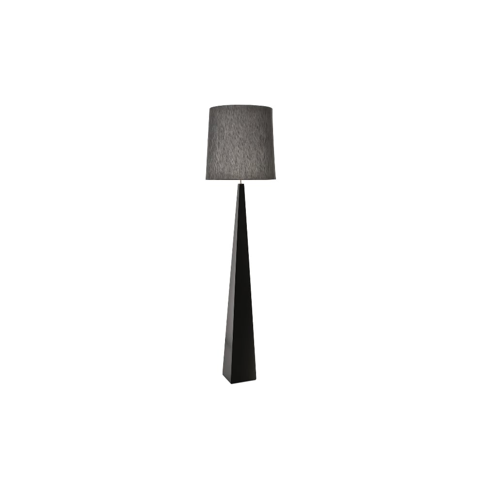 Ascent Tall Satin Black Pyramid Floor Lamp Base