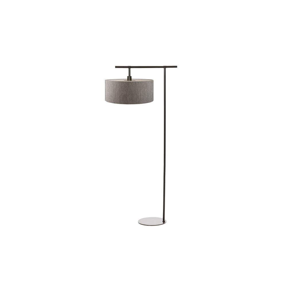 Balance Steel Base with a Dark Brown and Matt Copper Finish Floor Lamp