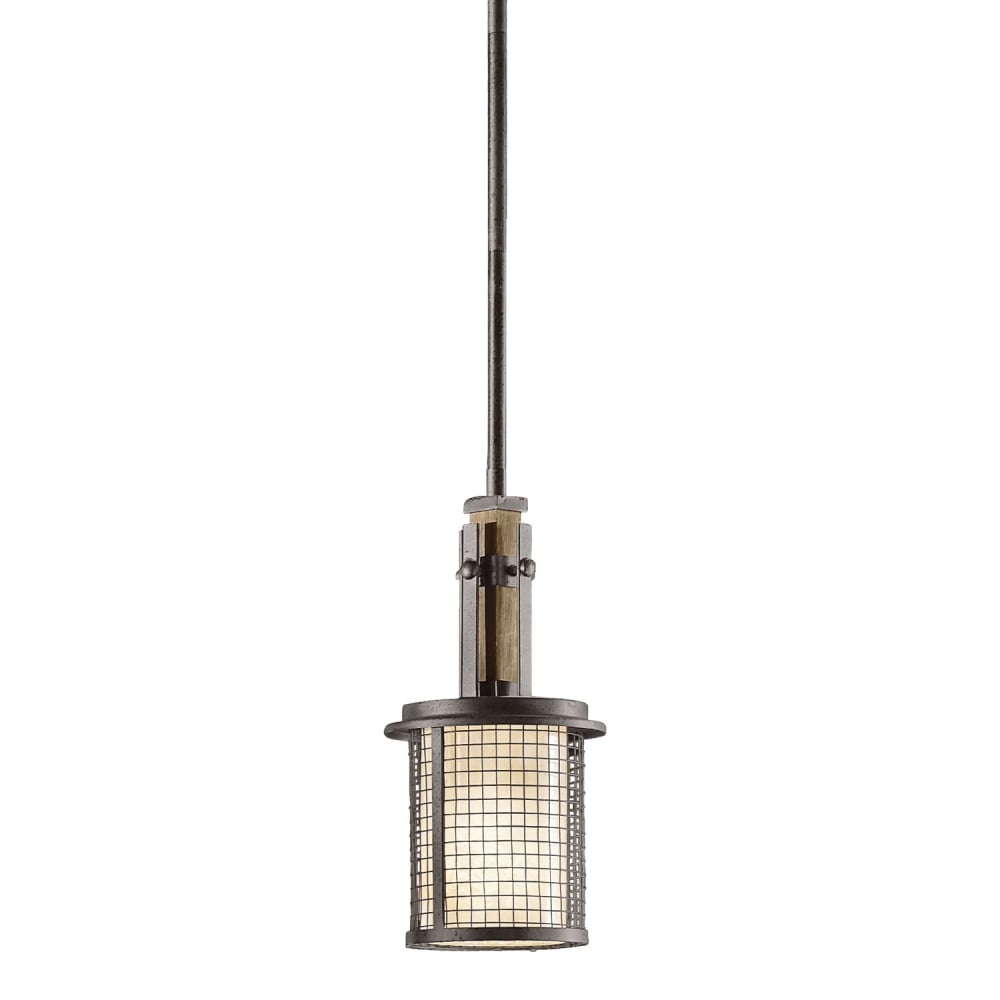 Ahrendale Old Wood Pendant with Wire Cage Grill