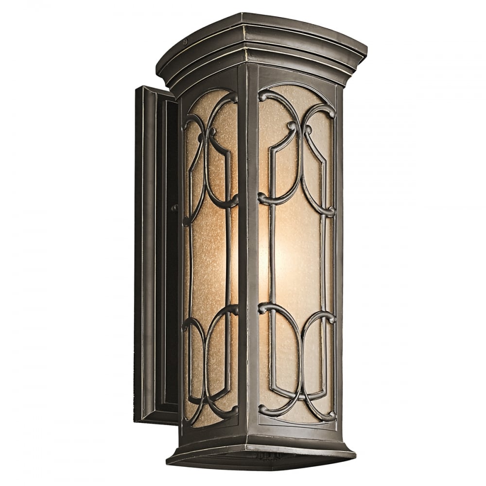 Franceasi French Style Old Bronze Medium Flush Wall Light