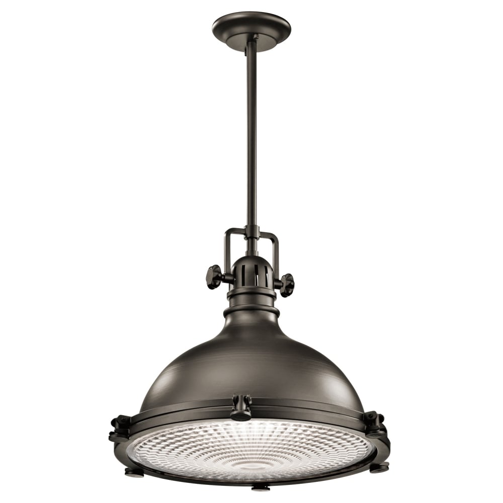 Hatteras Bay Shaker Style Oxide Black Industrial Island Pendant Light