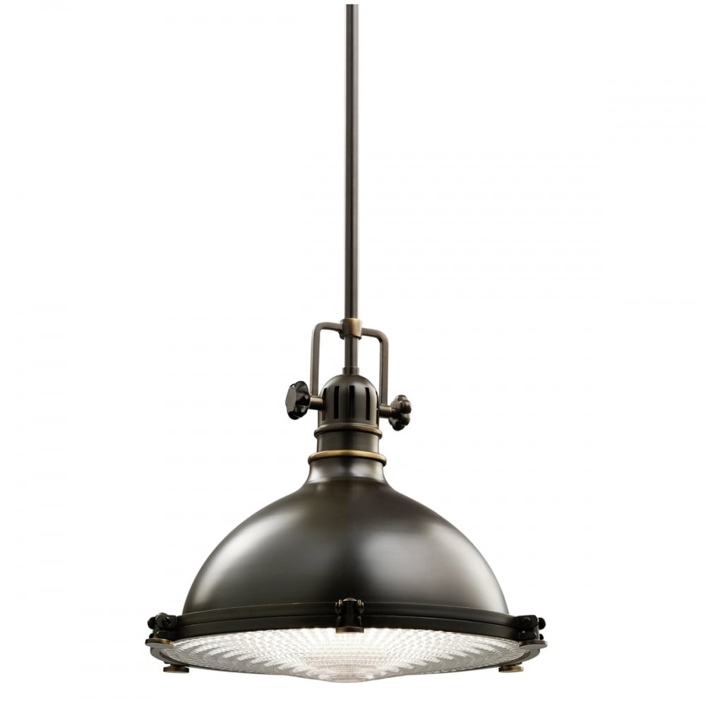 Hatteras Bay Industrial Blackened Medium Kitchen Drop Light Light