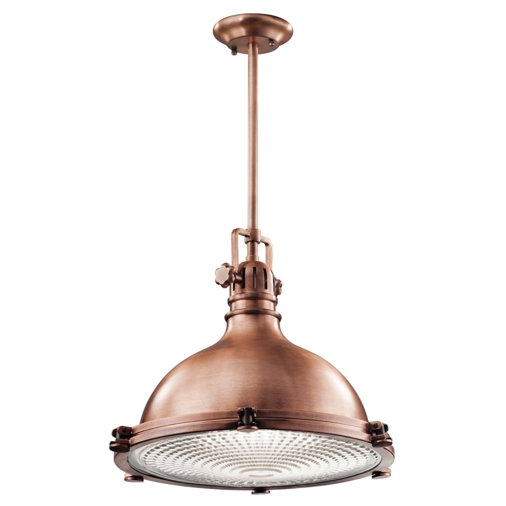 Hatteras Bay Warehouse Style Copper Large Pendant Drop Light