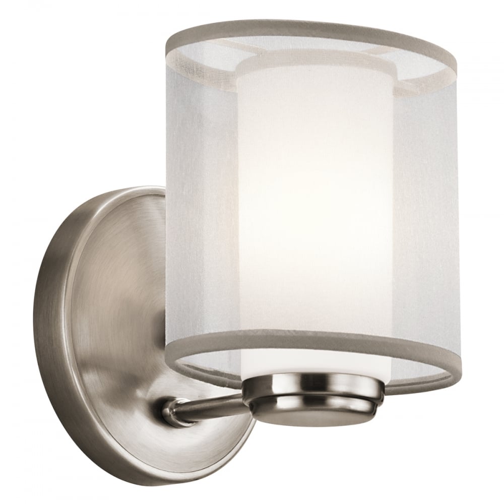 Saldana Pewter Wall Sconce with Translucent Shade