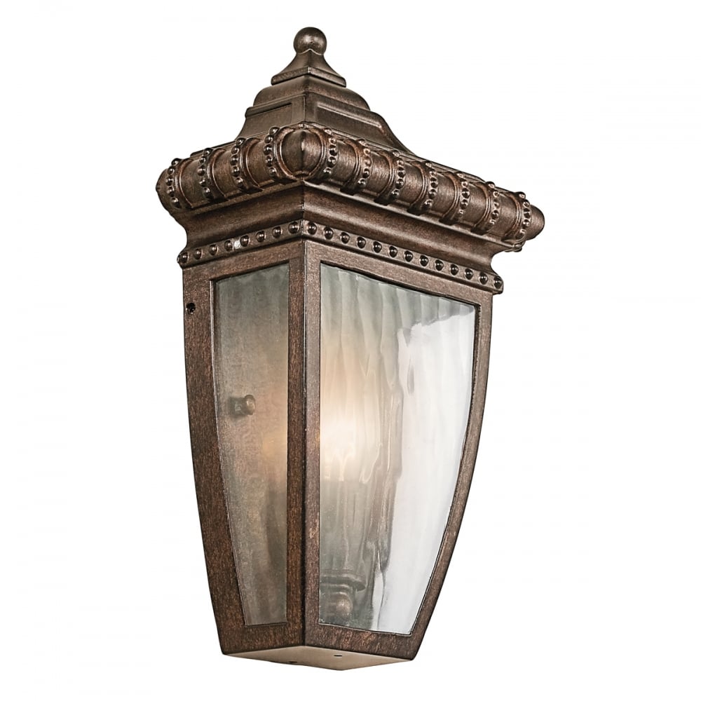 Ventetian Scandinavian Brushed Bronze Flush Wall Lantern