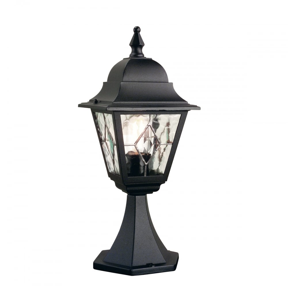 Norfolk Black 4 Side Pedestal Lantern