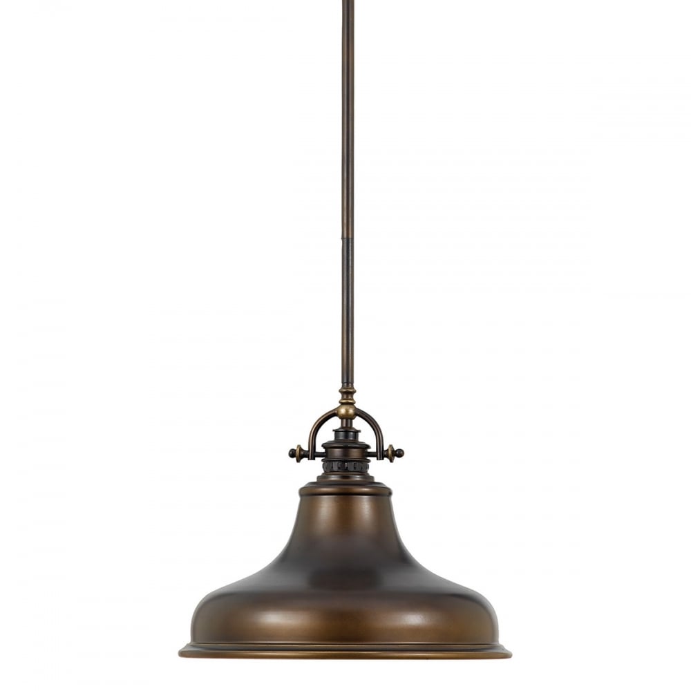 Emery Traditional Aged Bronze Barber Ceiling Light Pendant