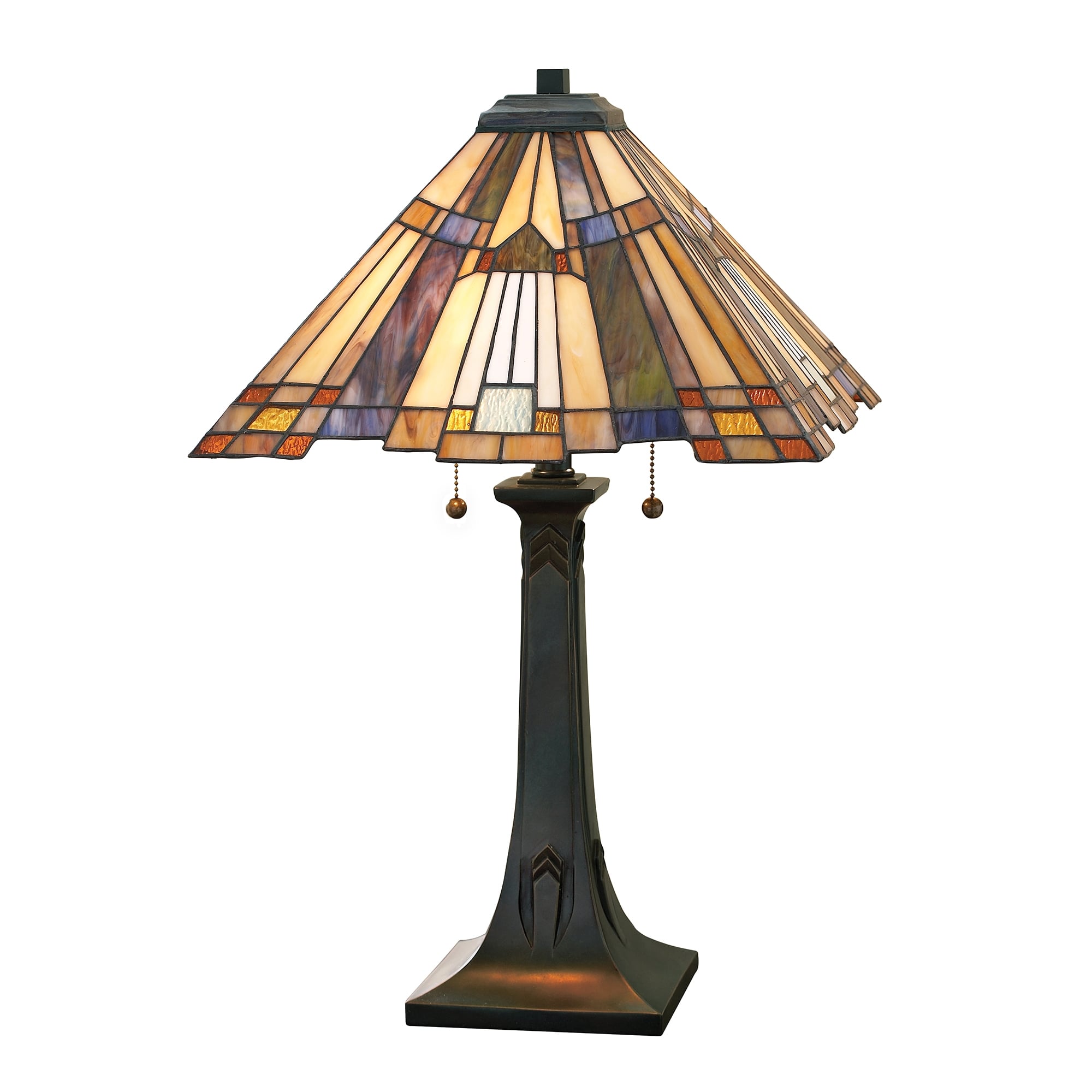 Inglenook Tiffany Stained Glass Table Lamp