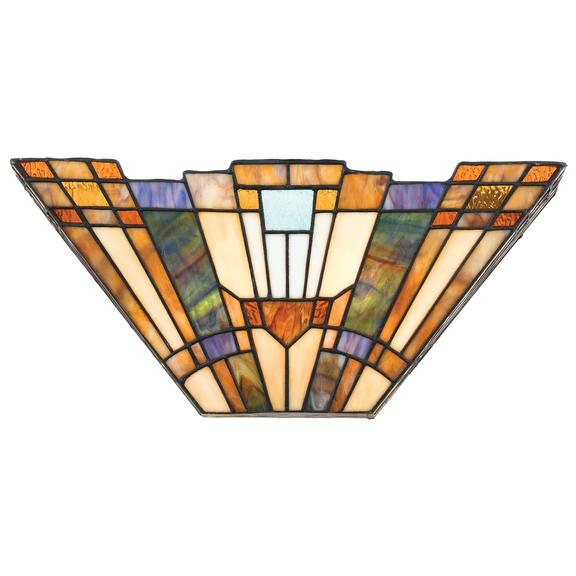 Inglenook Stained Glass Tiffany Wall Uplight Sconce, 2 Light