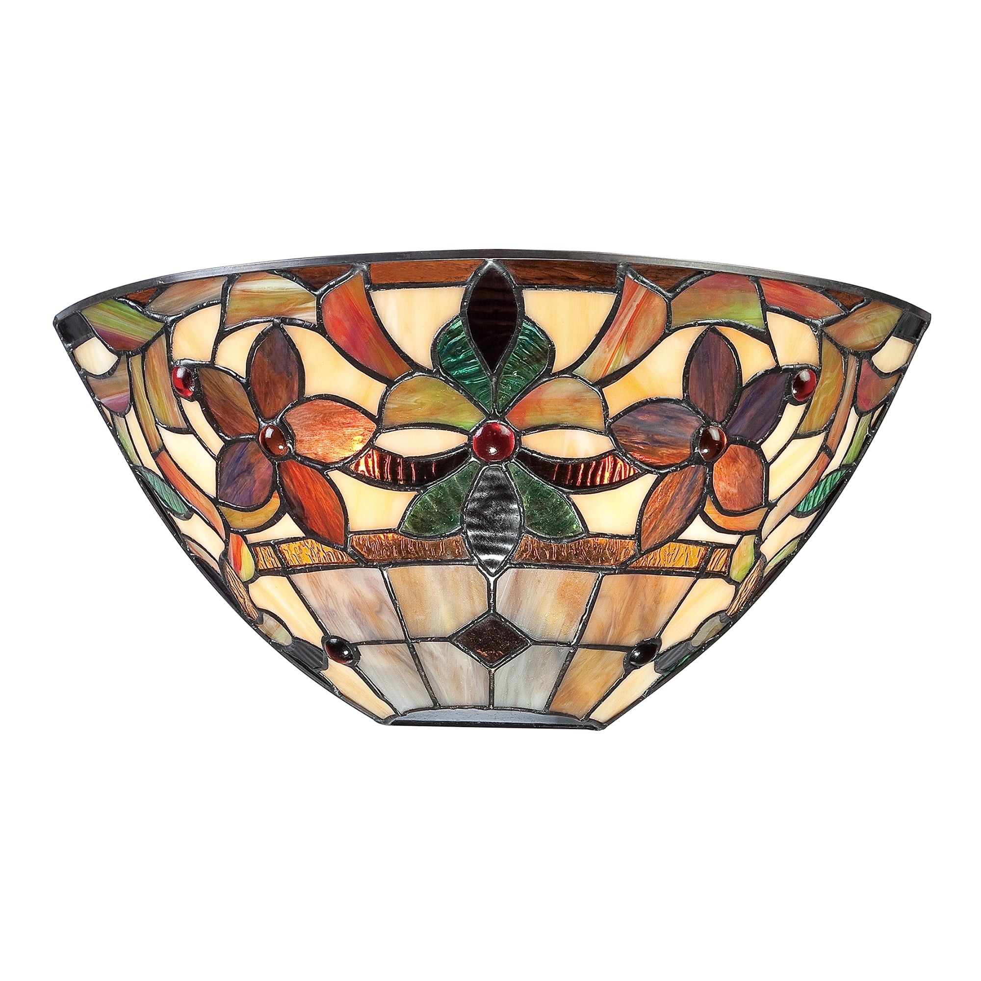 Kami Stained Glass Tiffany Wall Uplight Sconce