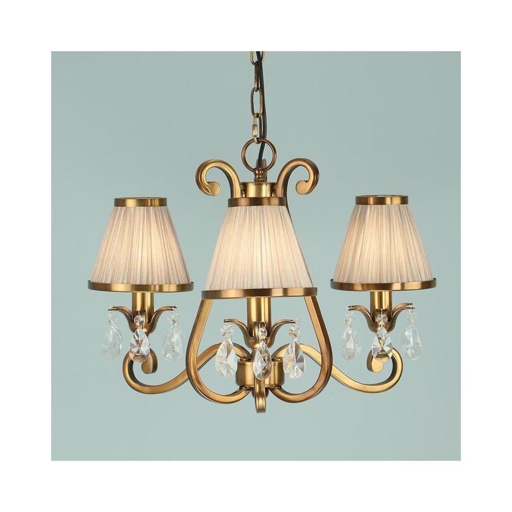 Oksana Brass 3 Light Chandelier