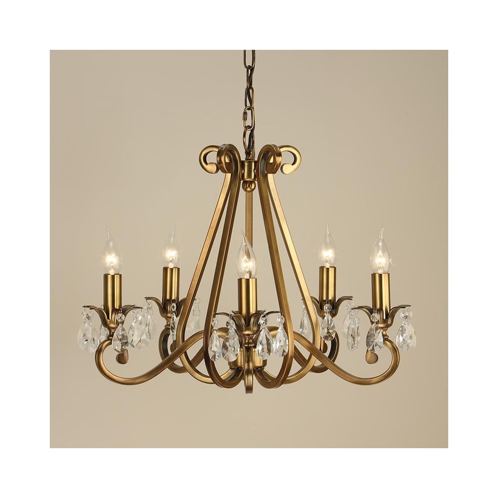 Oksana Brass 5 Light Chandelier