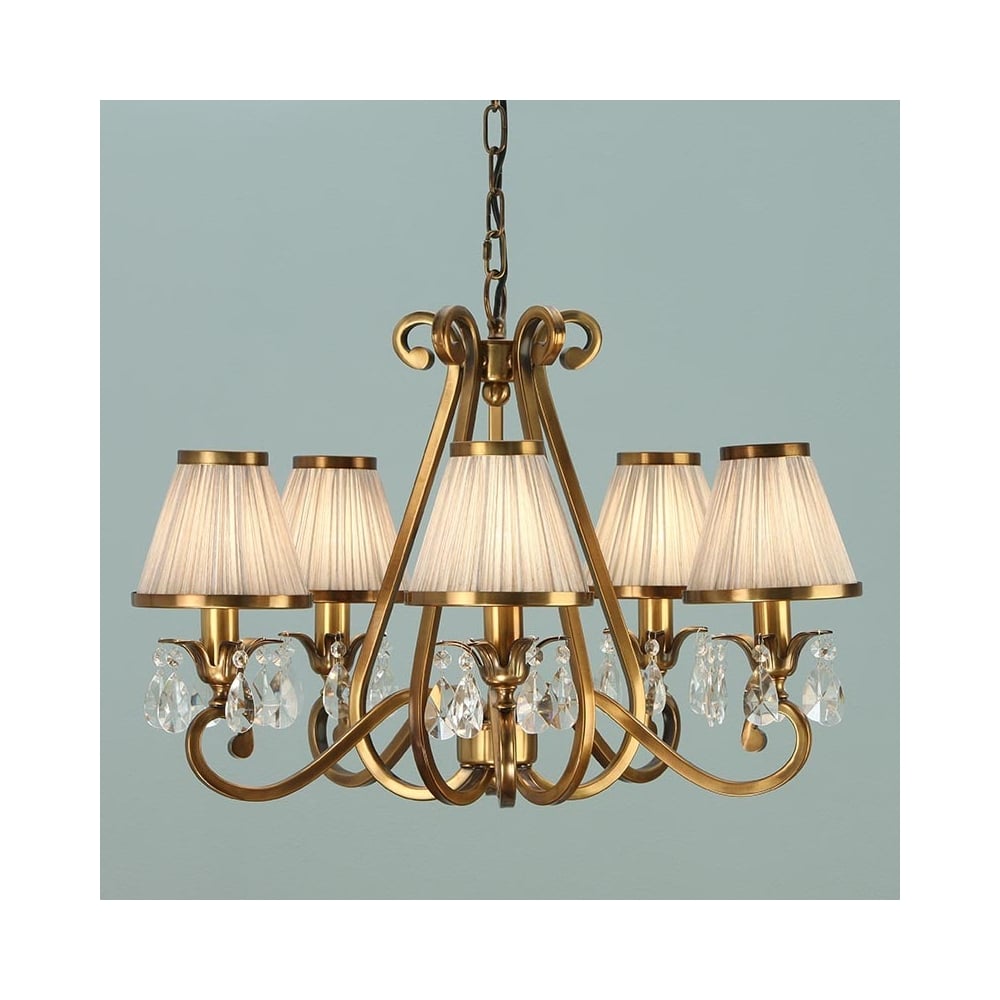 Oksana Brass 5 Light Chandelier