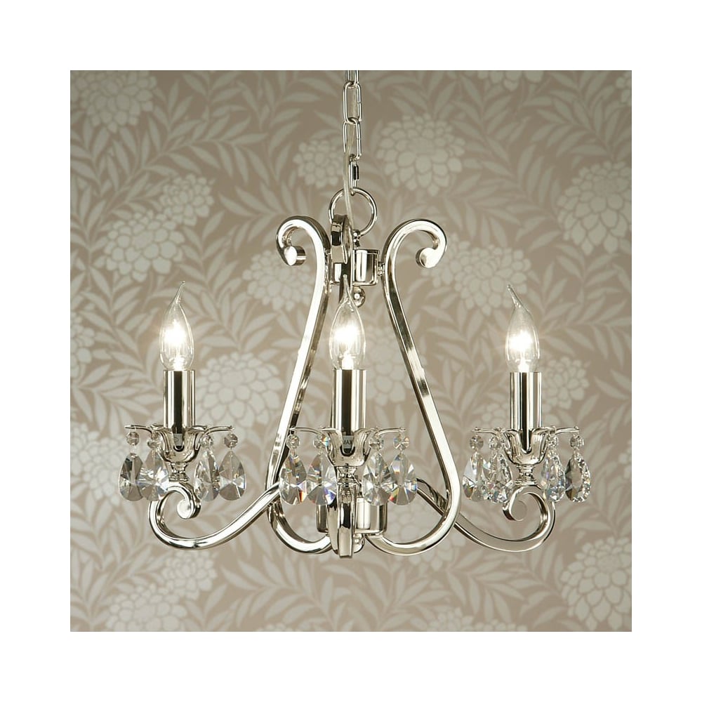 Oksana Chrome Crystal Clear Chandelier