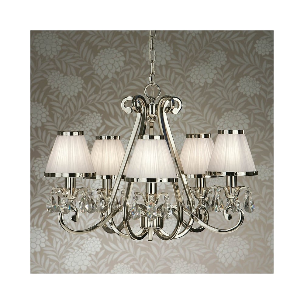 Oksana Nickel 5 Light Chandelier